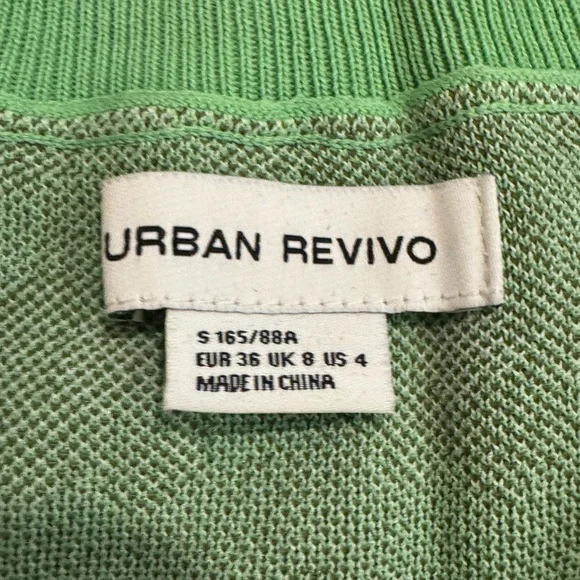 Green retro Floral Knit shirt/skirt set - Picture 7 of 12